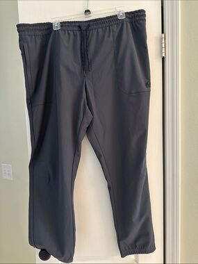 Quiksilver Men's Dark Gray Athletic Joggers with Drawstring